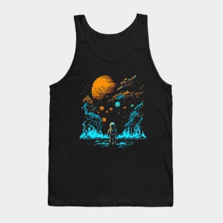 Space Man Pixel Art Tank Top